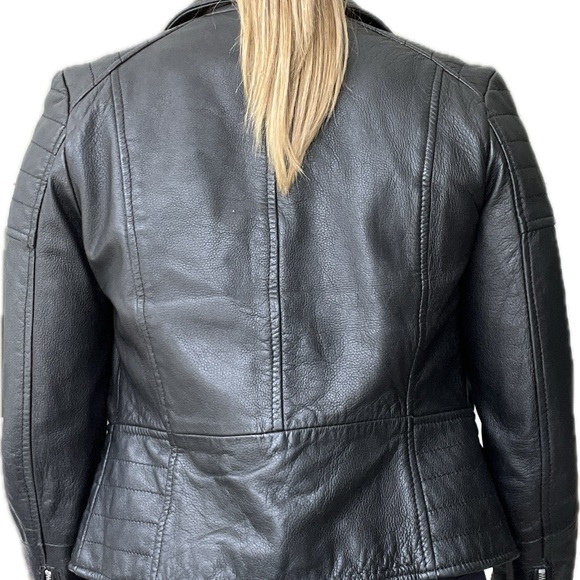 Leather biker jacket - Picture 7 of 16